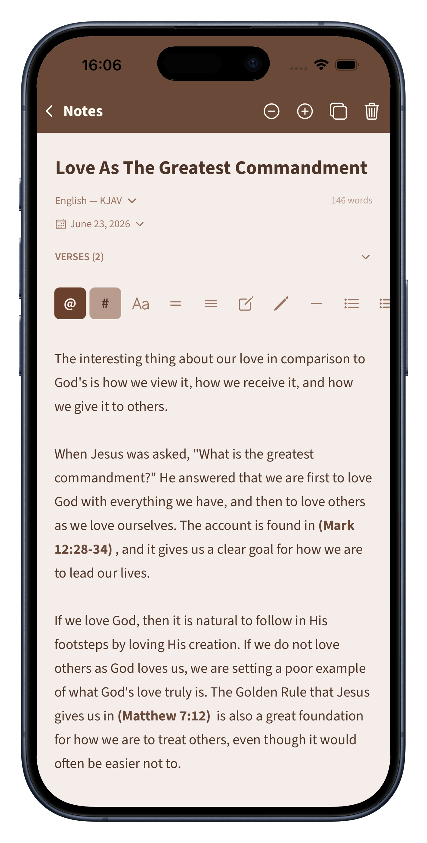 A ranked list of most quoted verses, each tagged with the sermons that reference it